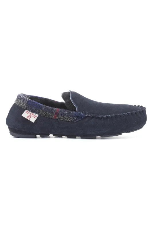 Hanks Harris Tweed Suede Moccasins