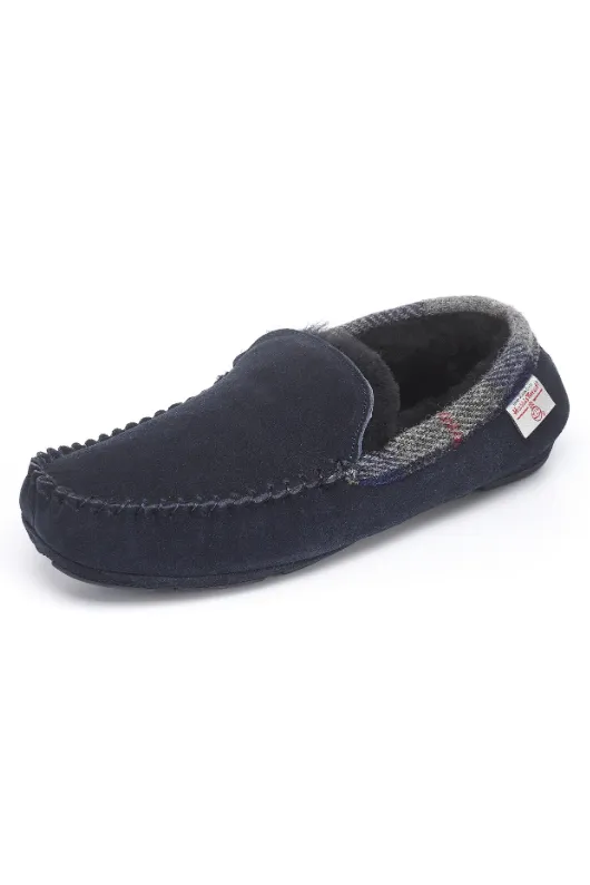 Hanks Harris Tweed Suede Moccasins