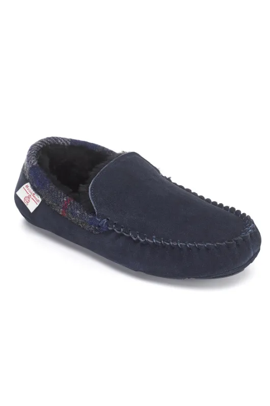 Hanks Harris Tweed Suede Moccasins