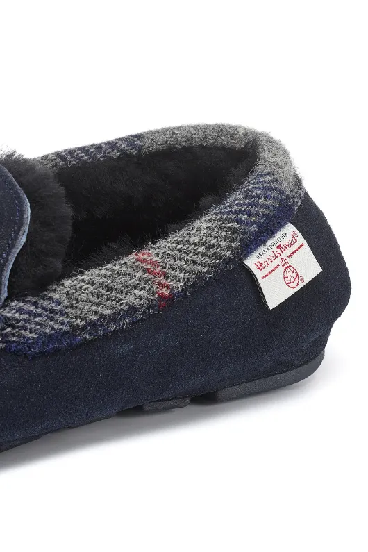 Hanks Harris Tweed Suede Moccasins