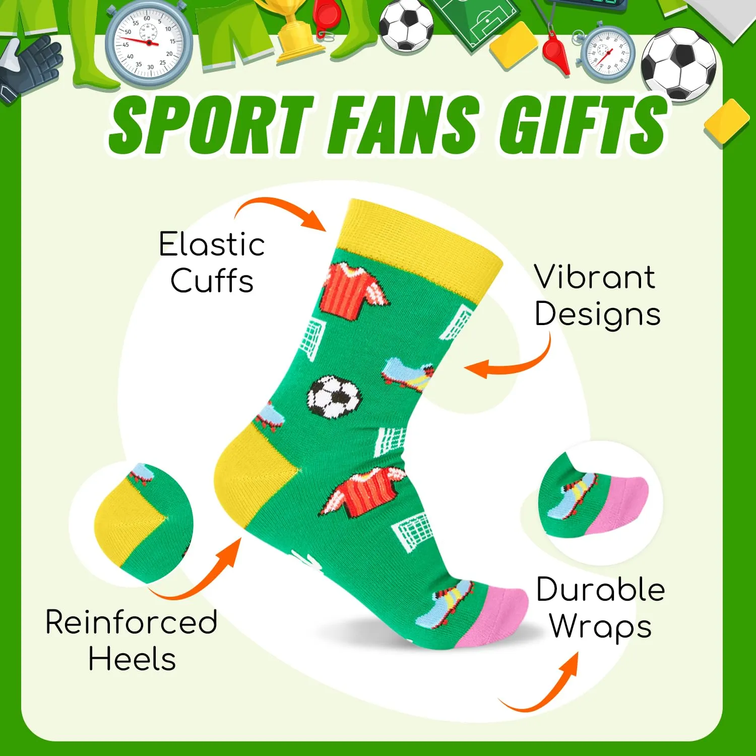 HAPPYPOP Gifts For 7-12 Year Old Girl - Soccer Gifts For Kids Girls, Kids Girls Soccer Socks Stocking Stuffers