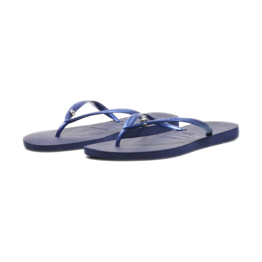 Havaianas Slippers Rubber Blue Colour For Women