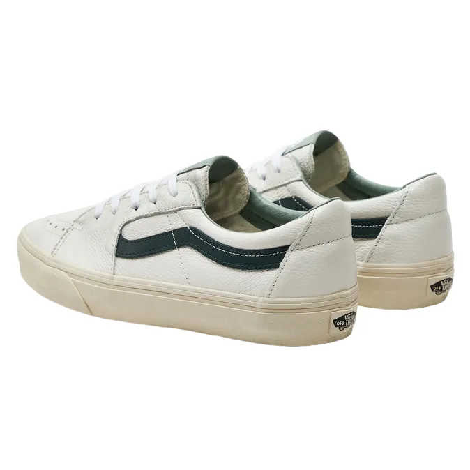 Amateur athlete Shock-absorbing feature Vans scarpa sneakers in pelle da adulto Sk8-Low Premium VN000BVX2LN1 bianco-verde