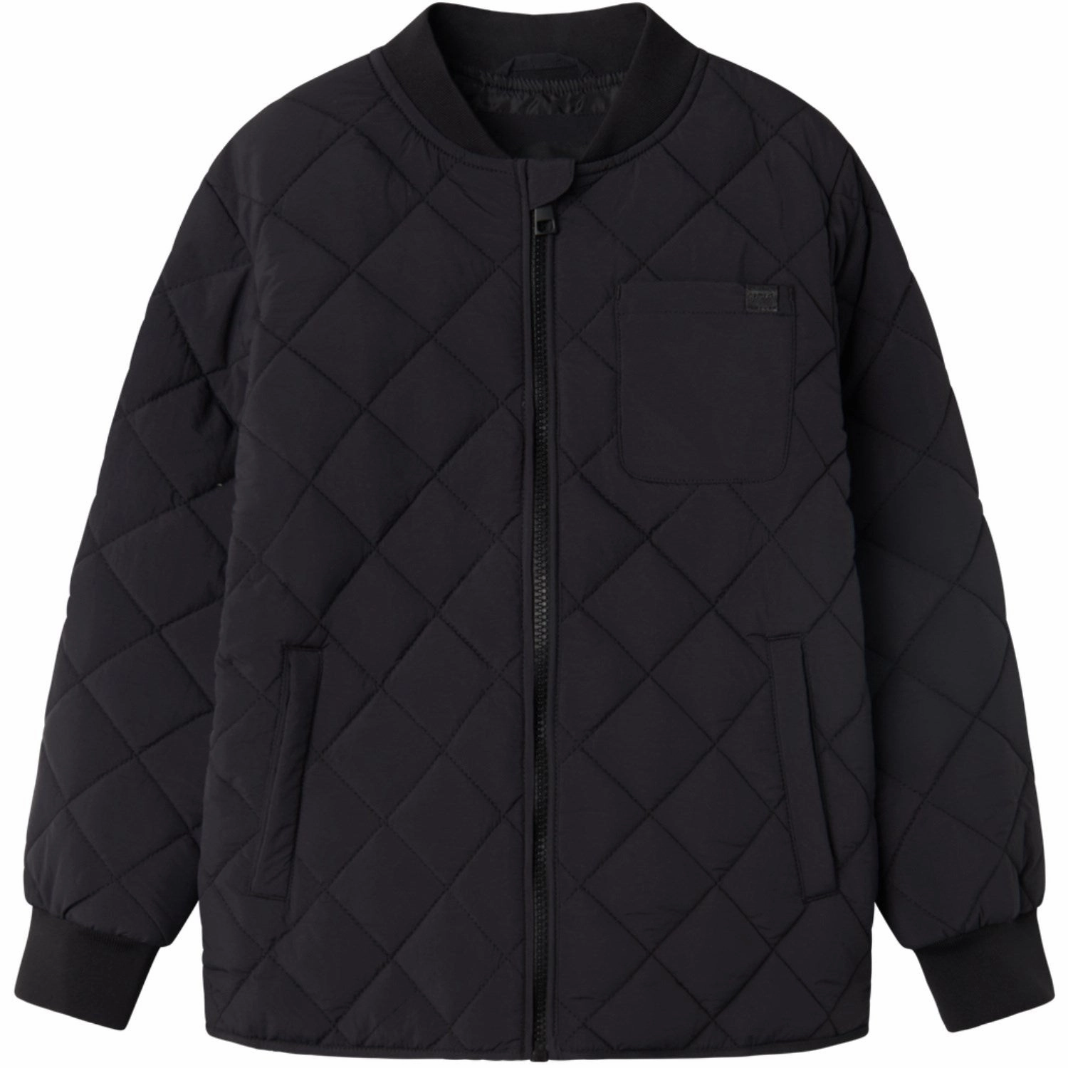 Name It Black Marlin Quilt Jacket Tb DoubleLayeredHem