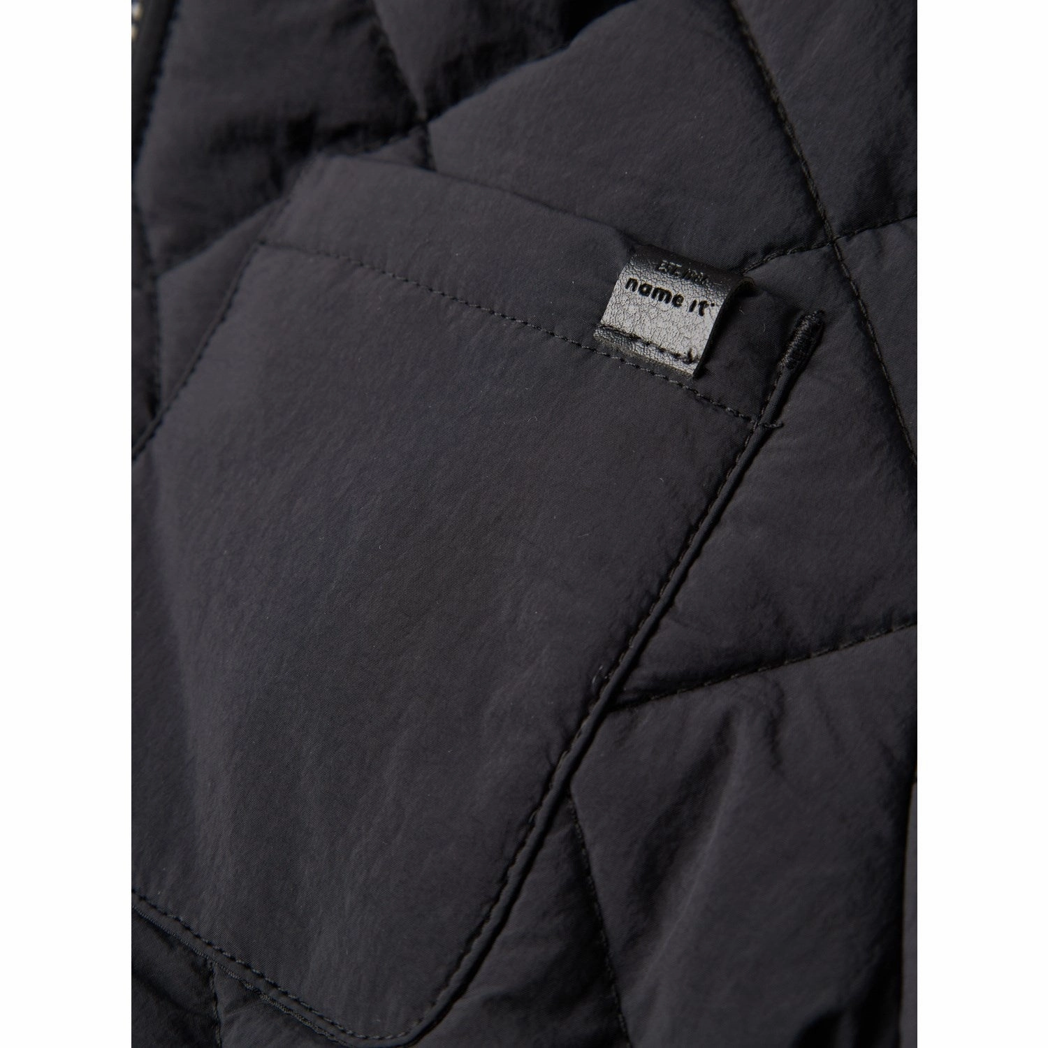Name It Black Marlin Quilt Jacket Tb Soft Shell Material