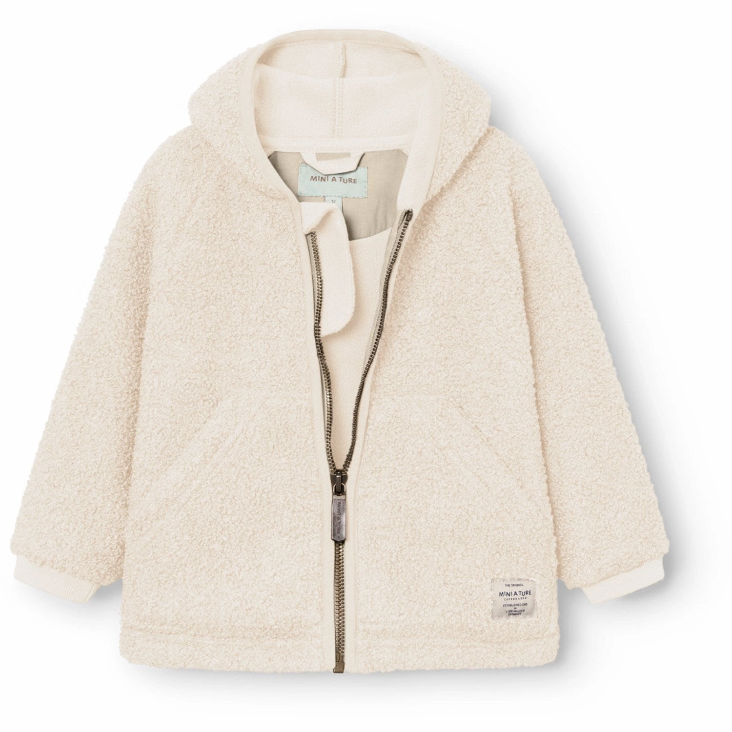 Mini A ture Angora Cream Matliff Teddyfleece Jacket. GRS Eco Dye Process On Duty Layer