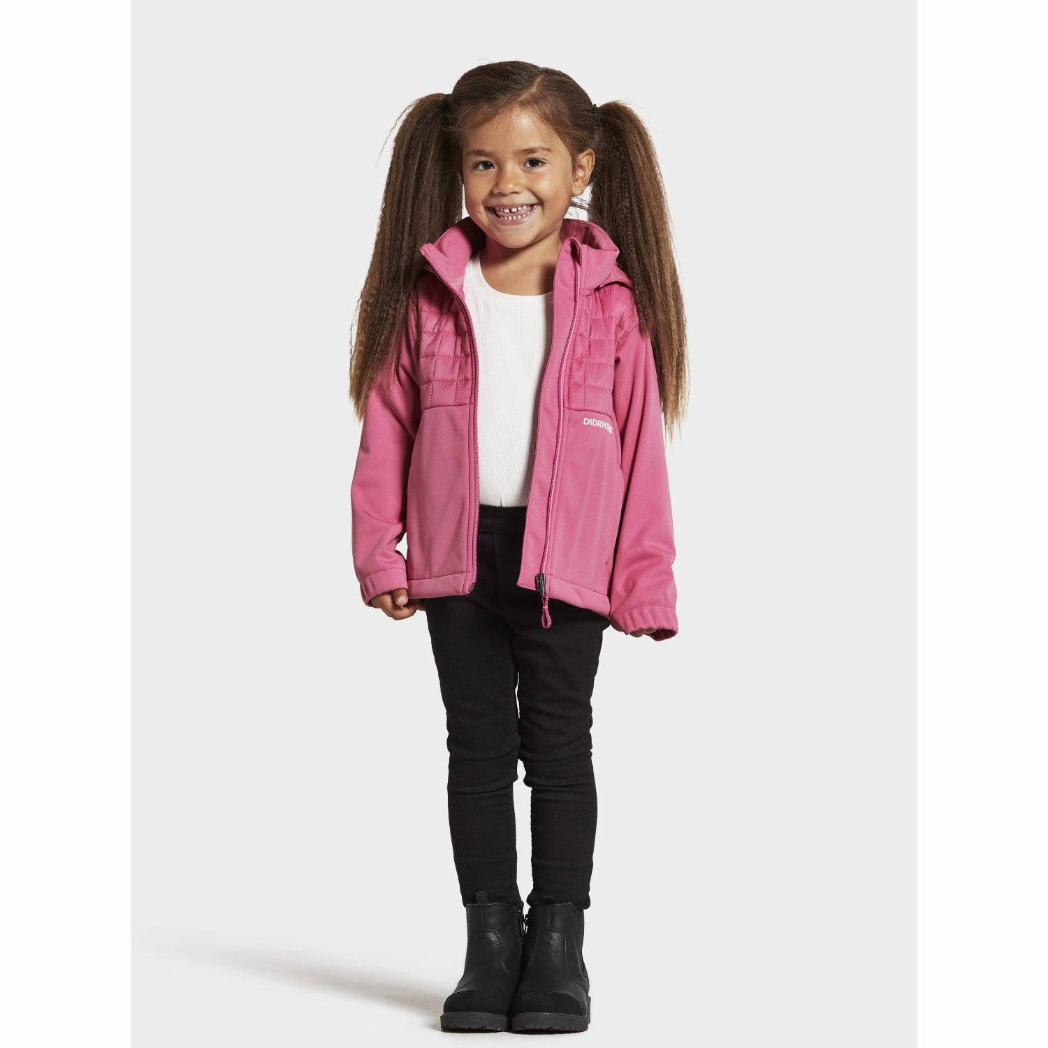 Didriksons Sweet Pink Briska Kids Jacket Ergonomic Drape