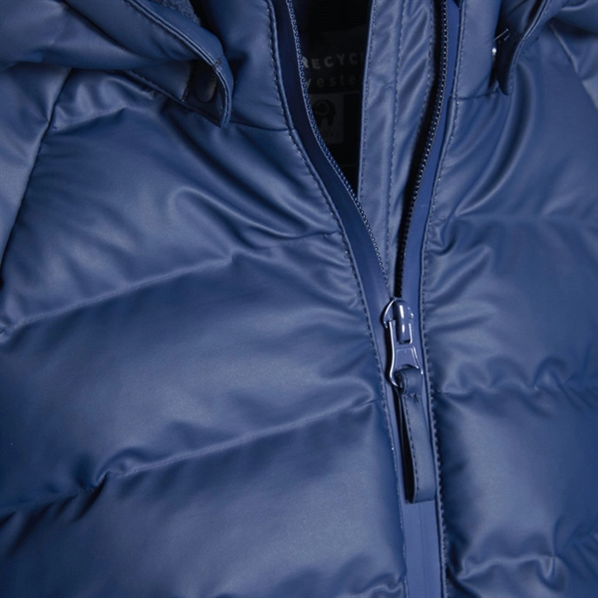 CeLaVi PU Winter Jacket Pageant Blue Everyday Layer Style Many Pockets