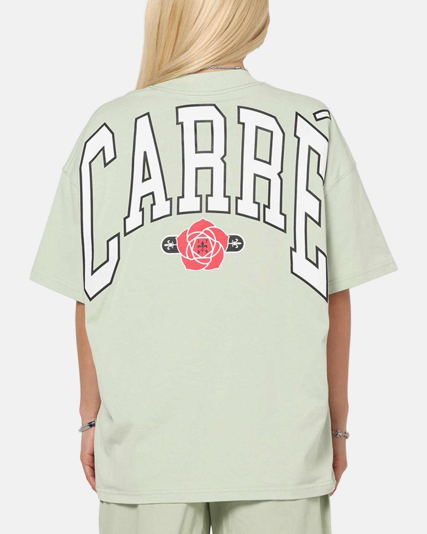 Carre Rose Oversized T-Shirt Sage Cozy Wardrobe