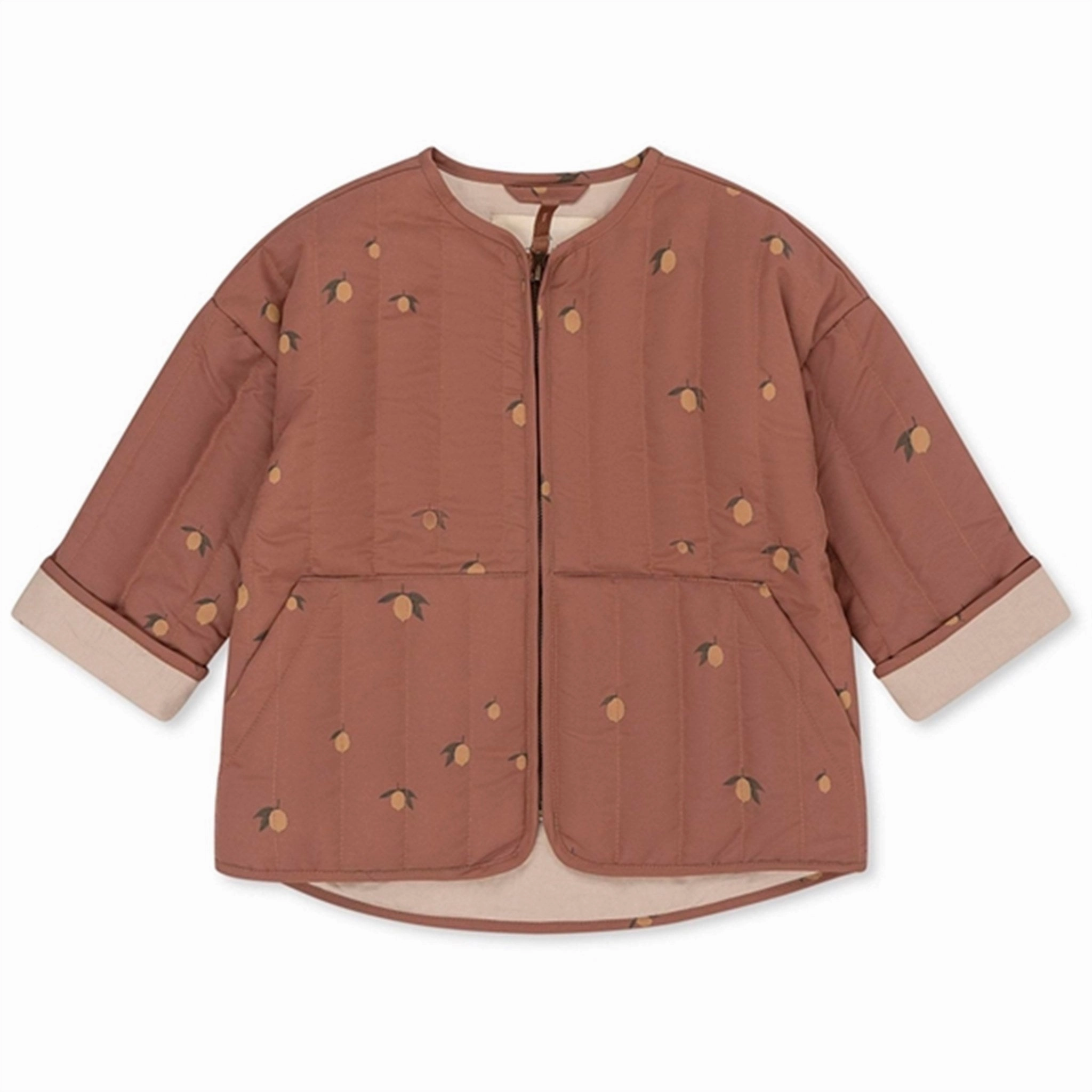 Konges Sl?jd Stormy Thermo Jacket Brown Lemon Soft Touch Texture SoftInnerLayer