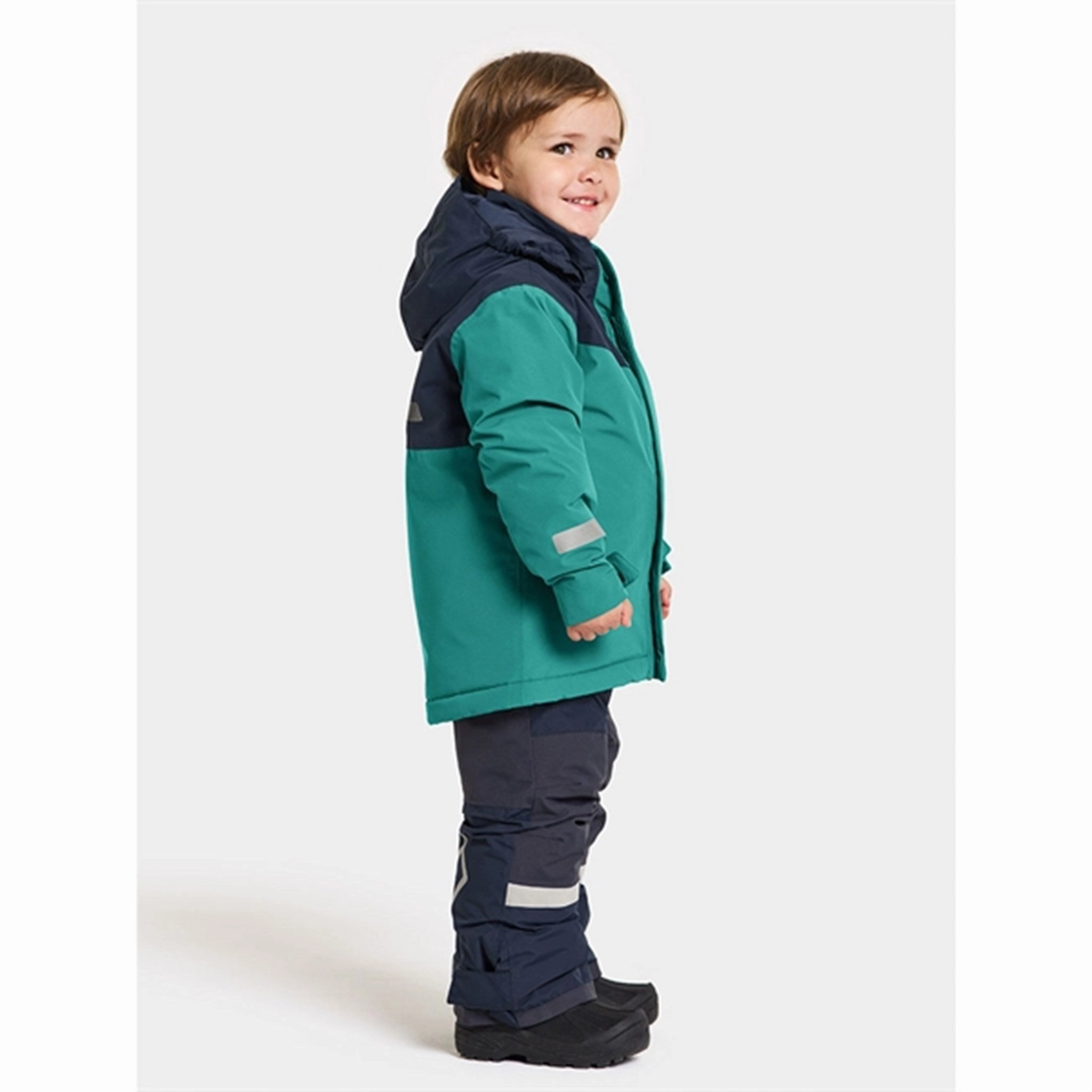LightPadding Waterproof Technology Didriksons Petrol Green Skare Kids Set