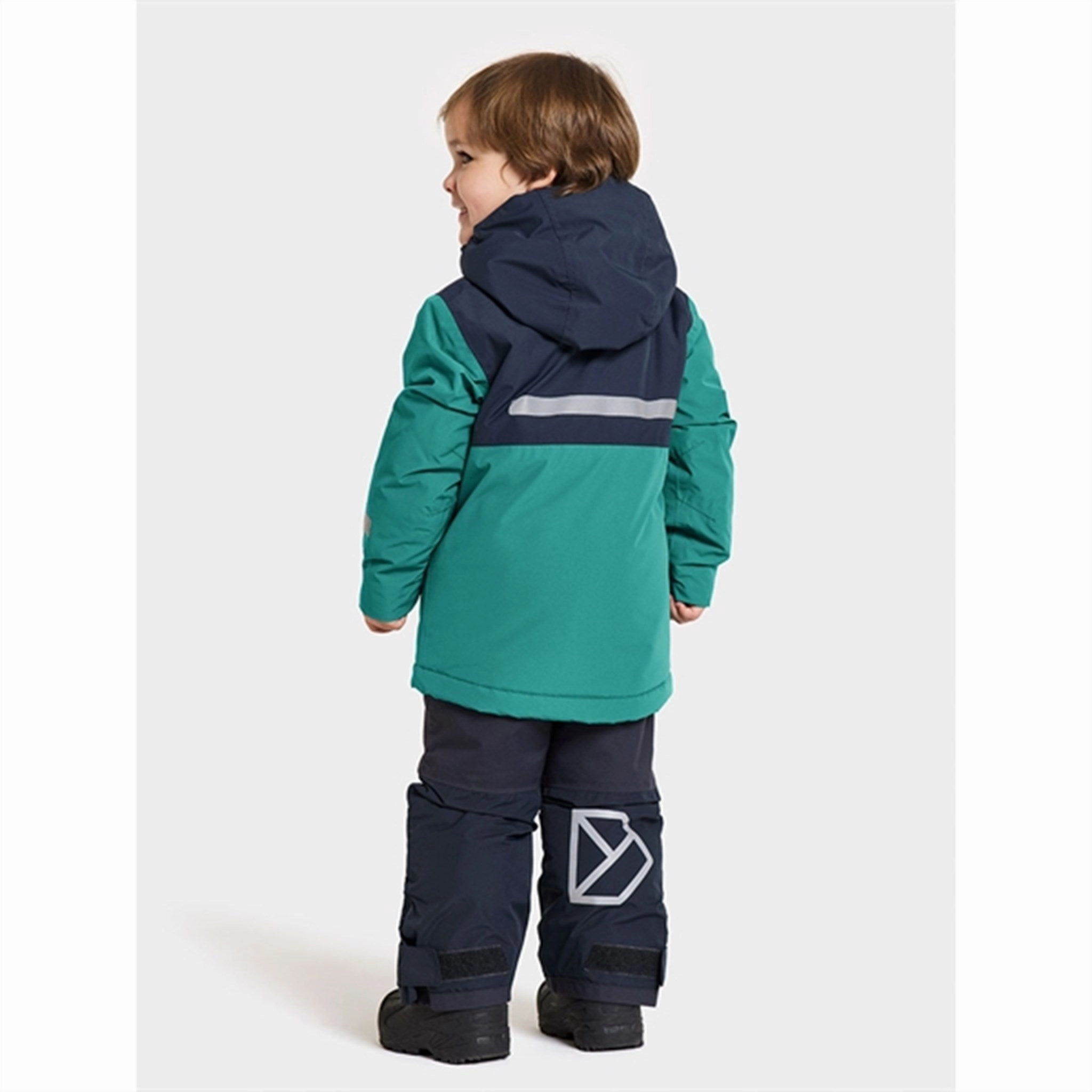 Didriksons Petrol Green Skare Kids Set Anti Static Lining