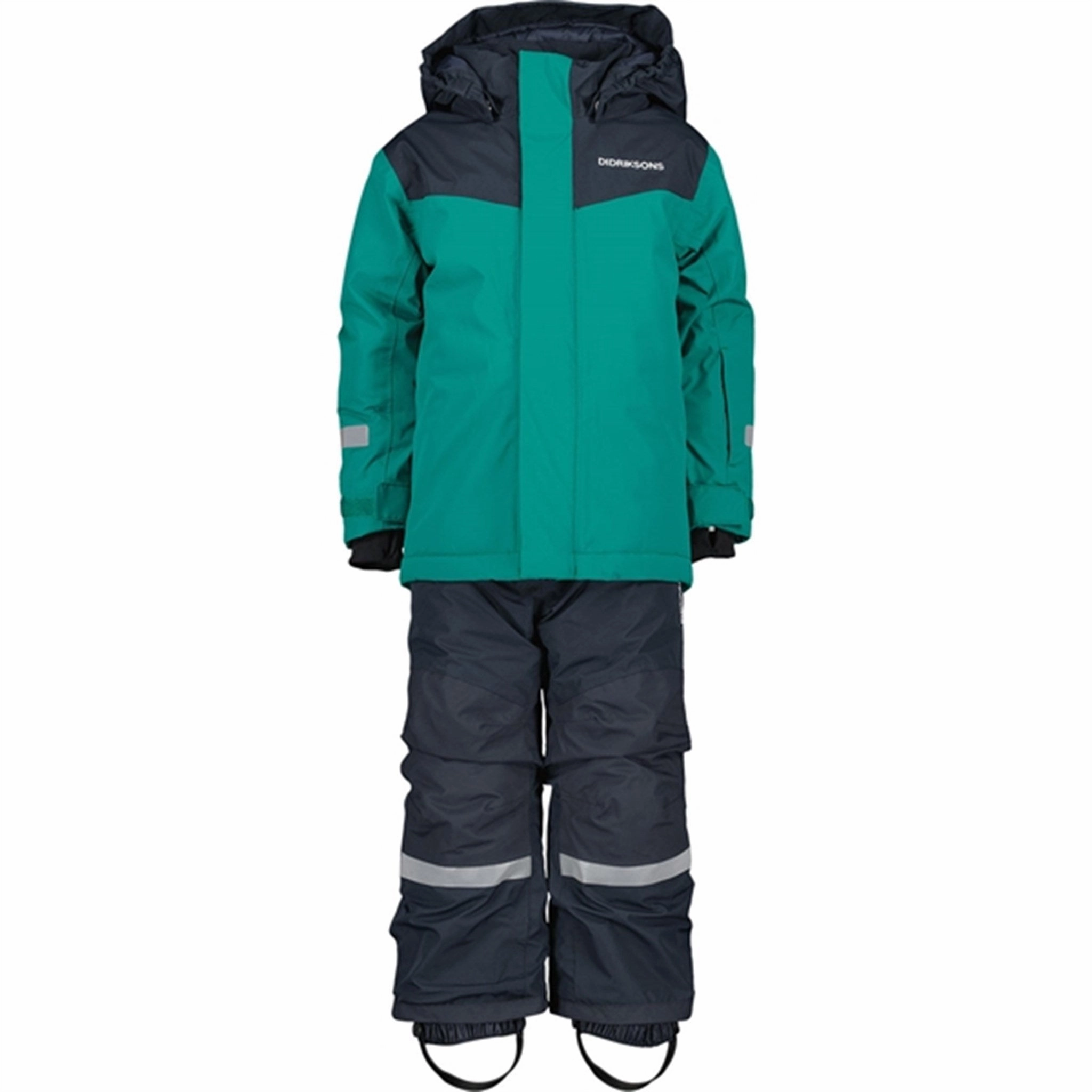 Layered Drape Didriksons Petrol Green Skare Kids Set