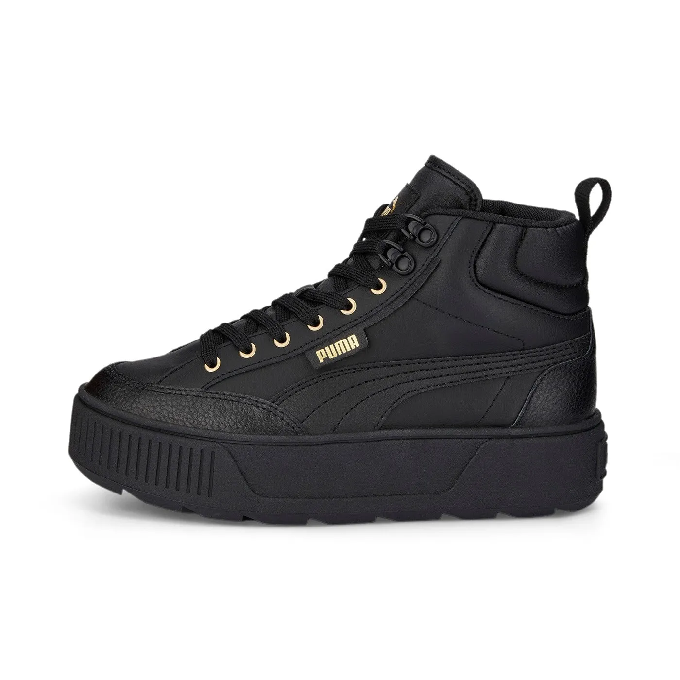 Puma scarpa sneakers da donna alta con zeppa Karmen Mid 385857 02 nero Hard surface running Tensile Lace Hooks