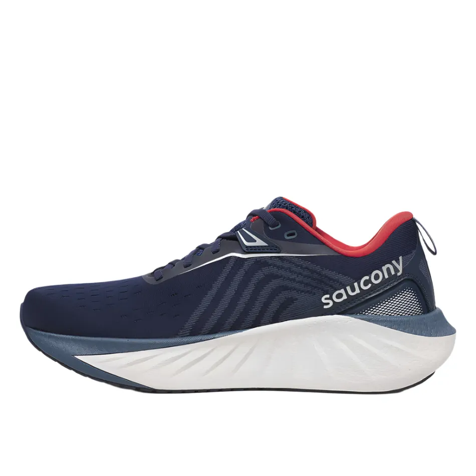Neutral Cushioning Balanced Build Saucony Triumph 22 Men's Running Shoes in Navy/Dusk