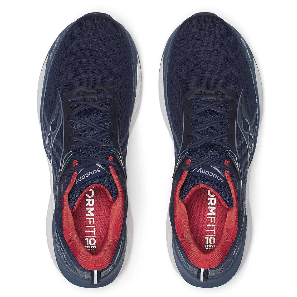 Saucony Triumph 22 Men's Running Shoes in Navy/Dusk Elevated shock absorption Anti Static Fabric