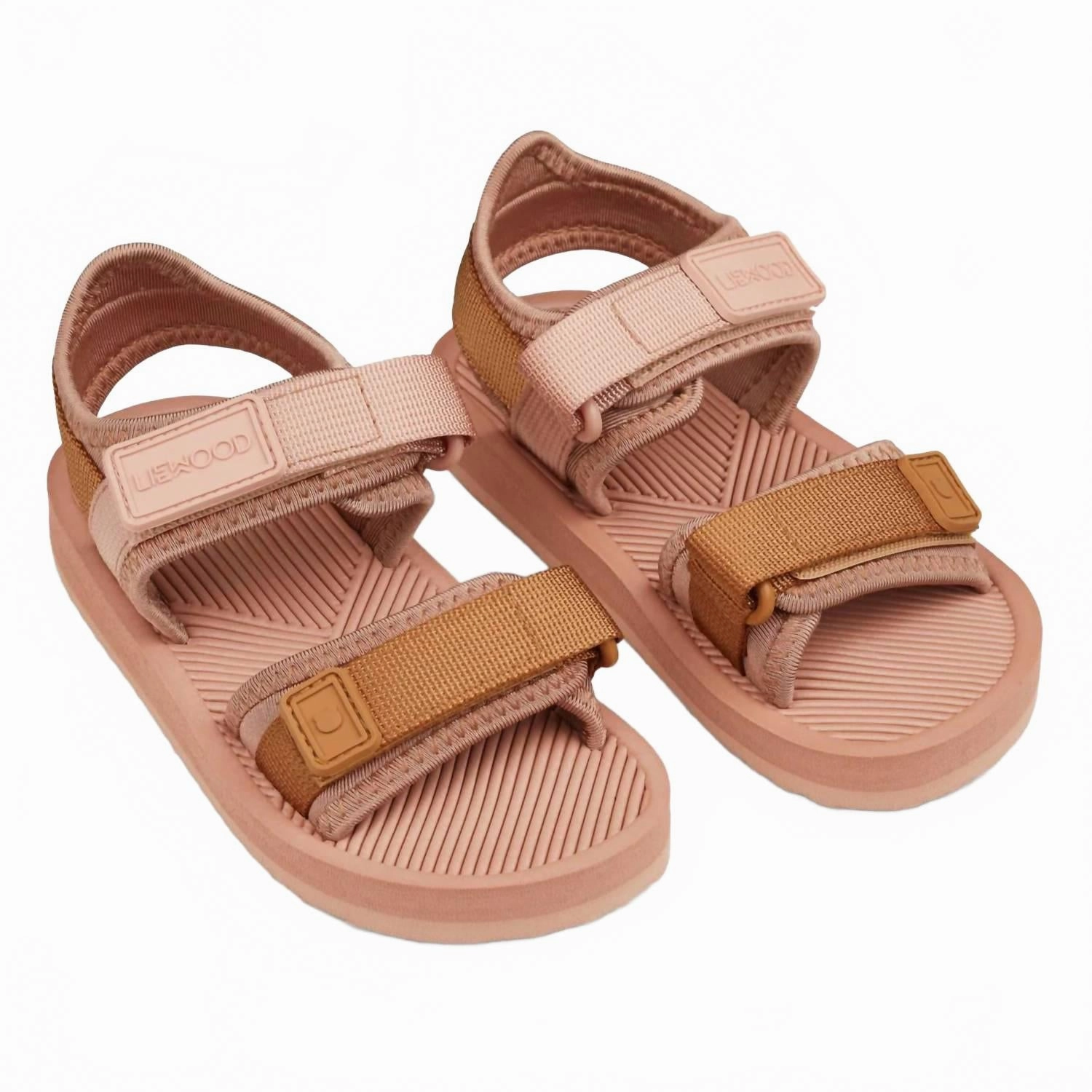 Abrasion Resistant Upper Enhanced silhouette Kid's Monty Strap Sandals In Rose Mix