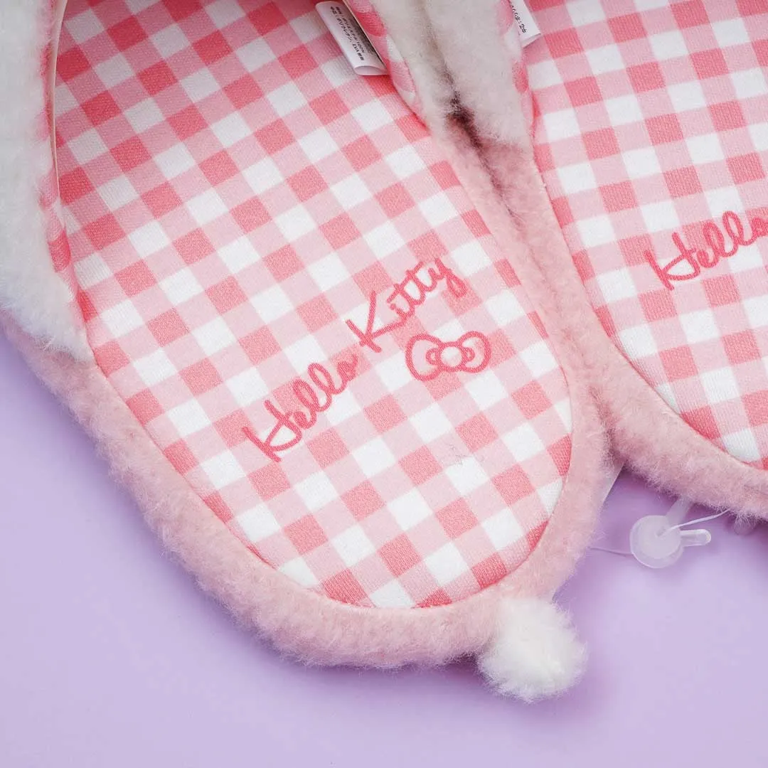 Hello Kitty Gingham Indoor Slippers