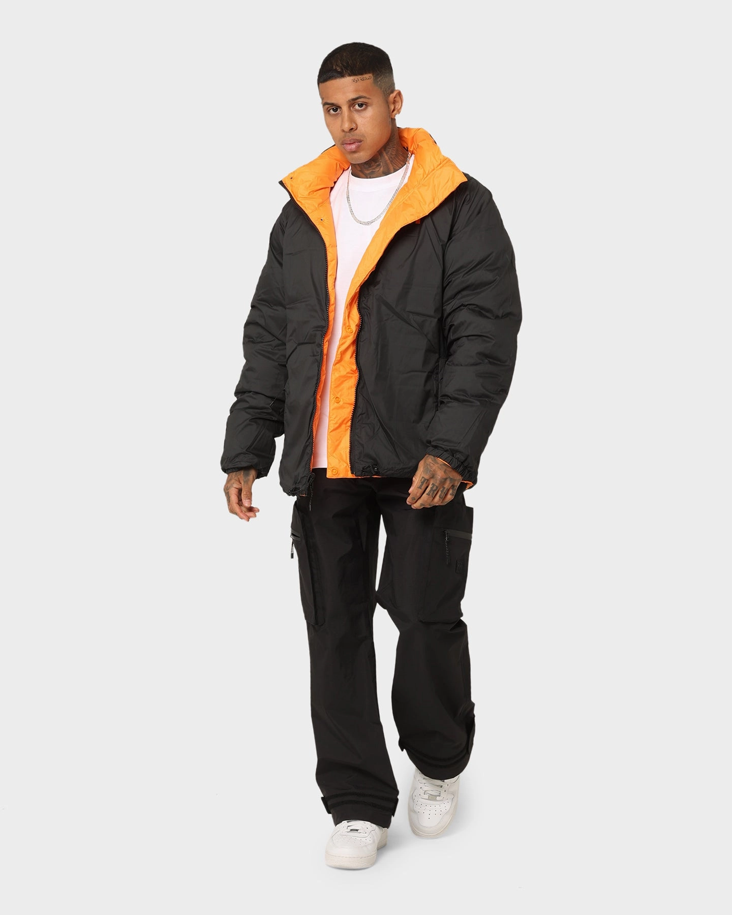 Helly Hansen HH Reversible Down Puffer Jacket Poppy Orange Slim Fit Cut
