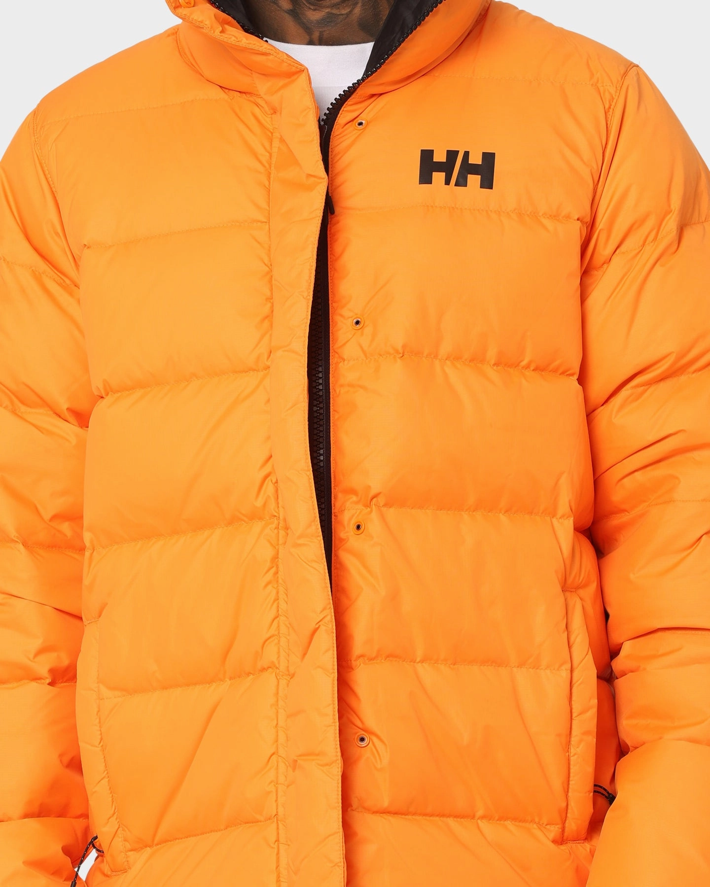 Helly Hansen HH Reversible Down Puffer Jacket Poppy Orange Quick Layer