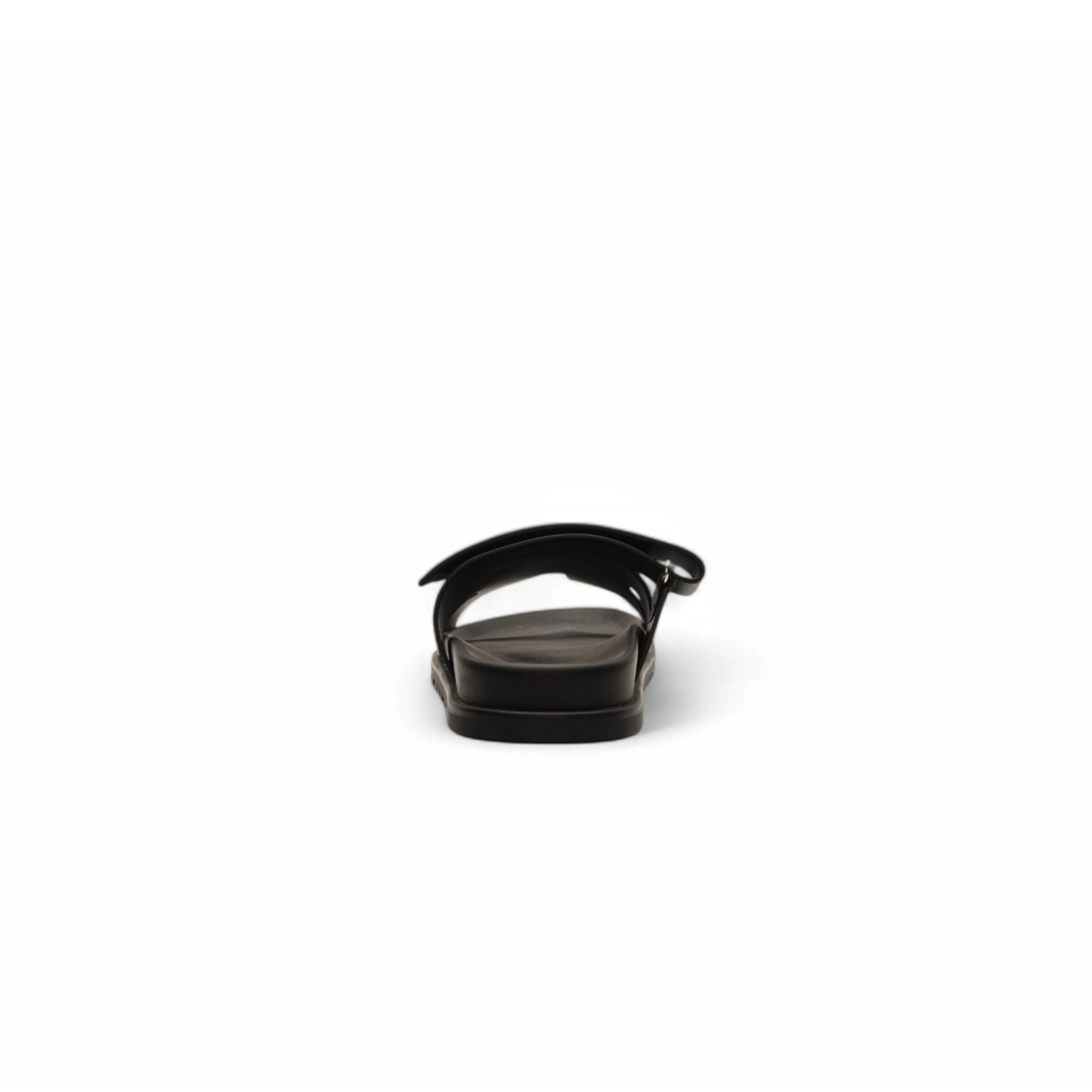 Hermes Chypre Sandal Noir Calfskin Leather (M) Black