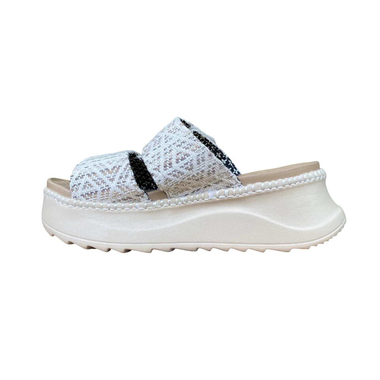 Hey Dude sandalo da donna Delray slide surf baja 43210-2UG beige Snake Skin Wrap Tie