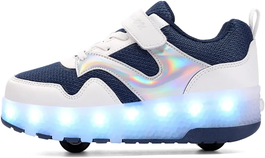 HHSTS Kids Shoes - New Upgraded with Wheels LED Light Color Shoes Shiny Roller Skates Skate Shoes Simple Kids Gifts Boys Girls The Best Gift for Party Birthday Christmas Day