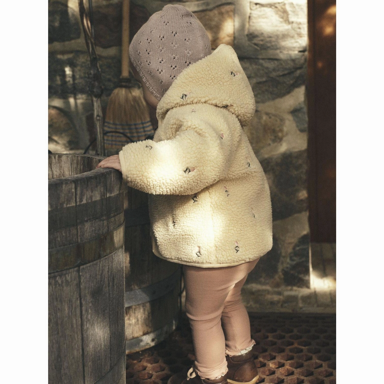 Taped Edges Lil'Atelier Bleached Sand Nalo Loose Sherpa Jacket