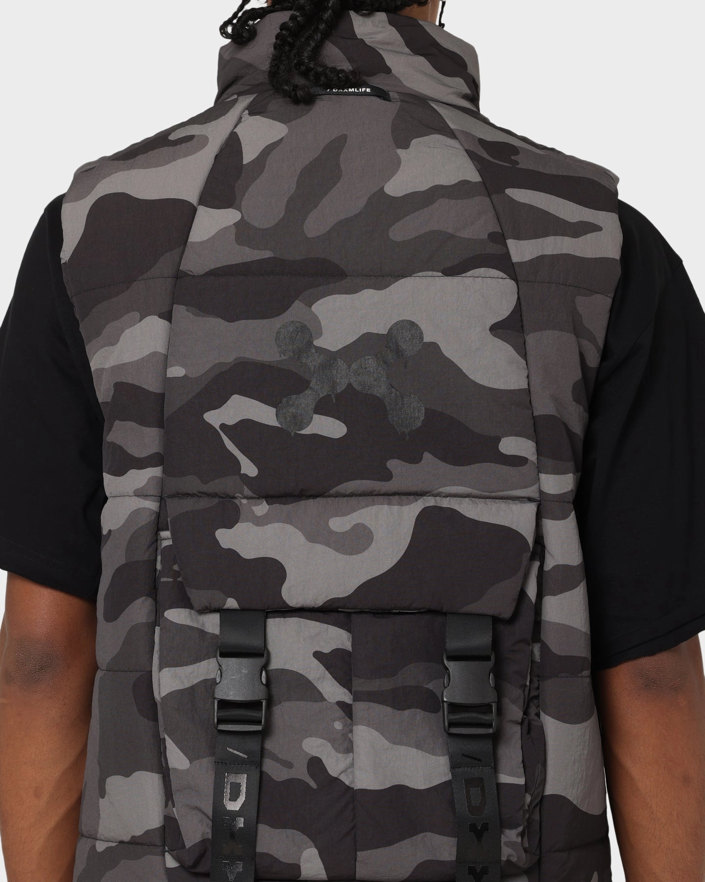 DXXMLife L-3 Chainge$ Puffer Vest Grey/Camo Water Resistant Material