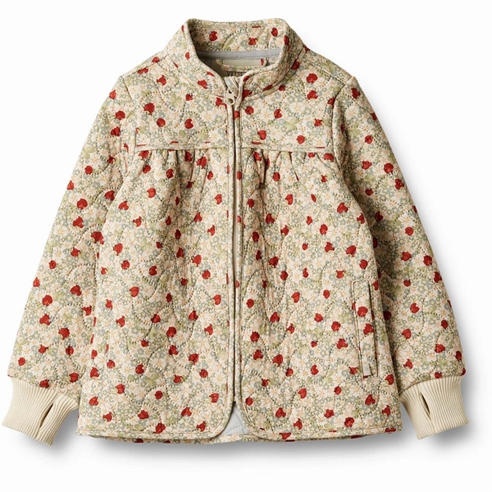 Wheat Thermo Strawberry Jacket Thilde Double Layered Collar Functional Look