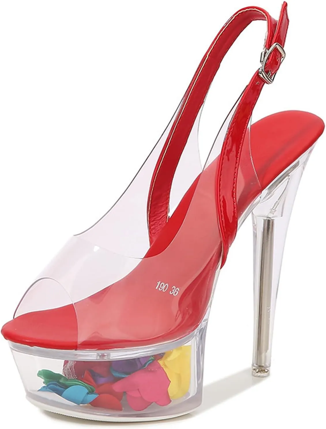 high heels Ankle Strap Fluffy Platform Heels for Women Sexy Sandals High- heeled Shoes Women Stiletto Durable Dress Sandals