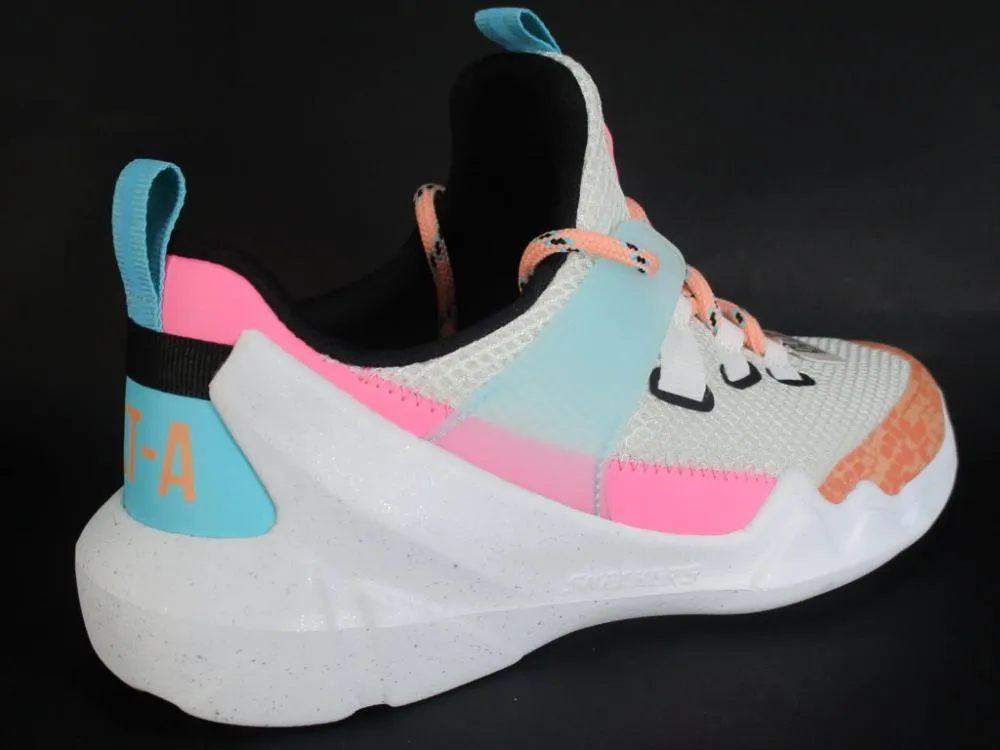 Skechers scarpa fitness da donna DLT-a True Summer 12944 WPKB bianco-rosa-grigio Balanced Stack Height