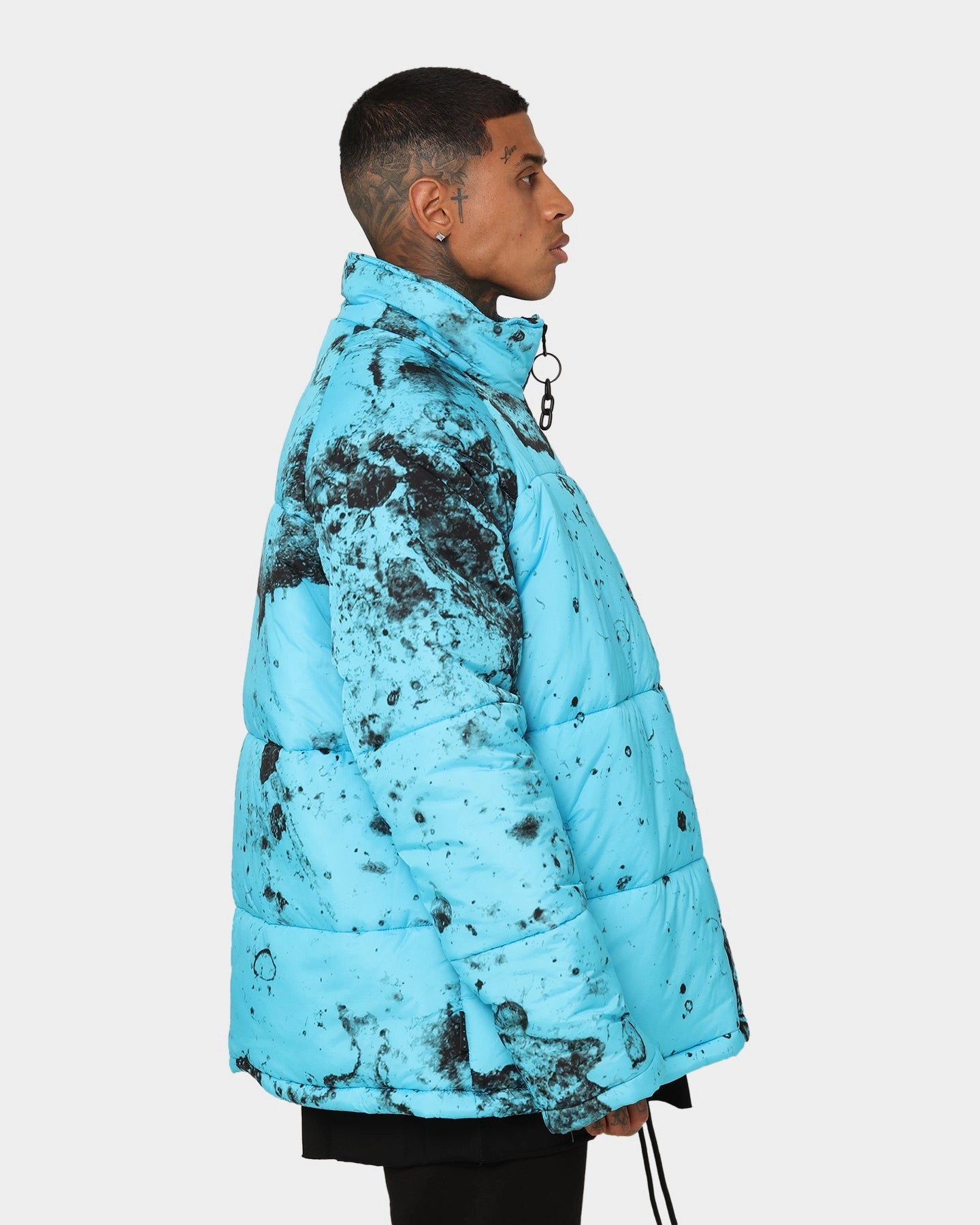 Saint Morta Acid Puffer Jacket Cyan/Black Produce Eco friendly materials