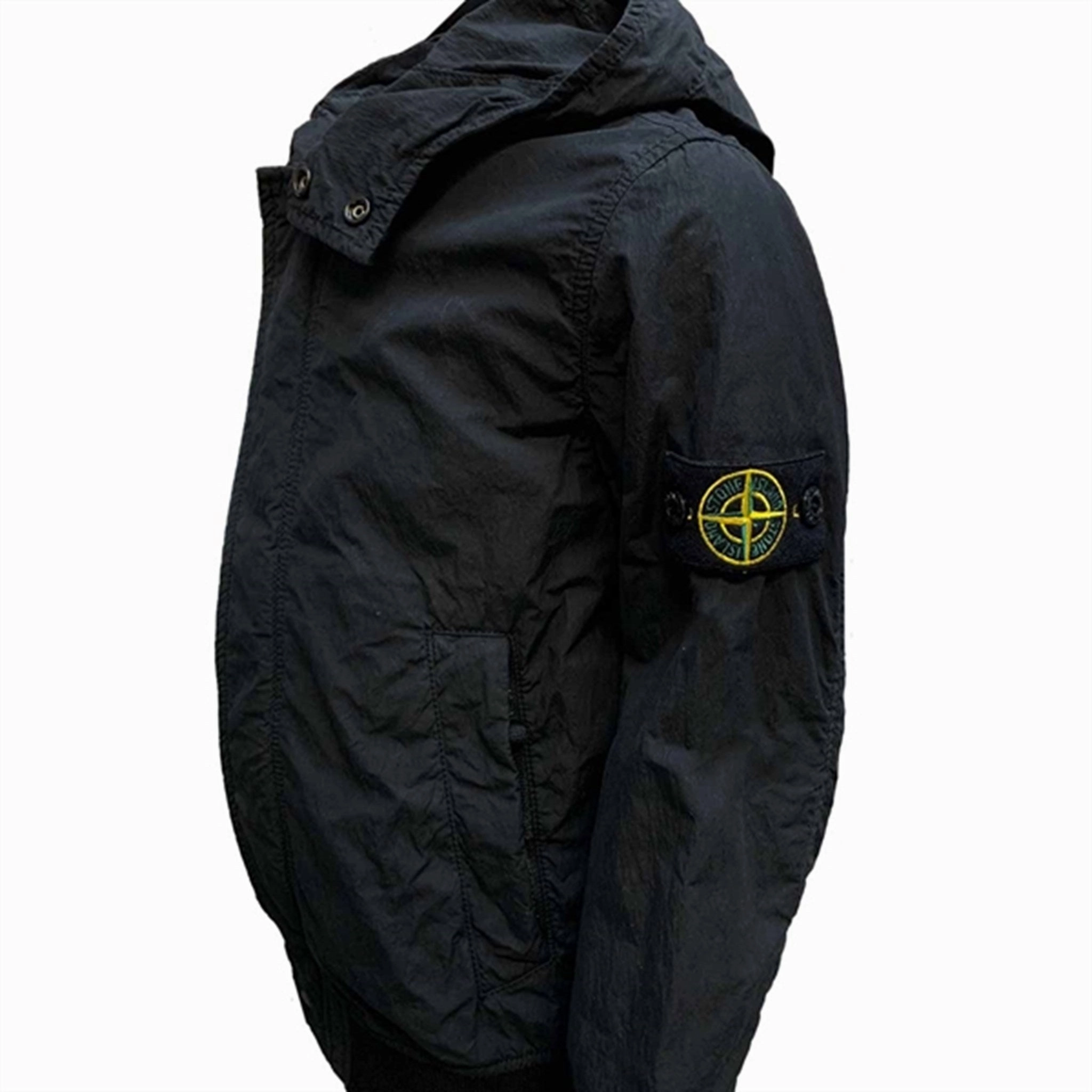 Soft Fleece Lining Stone Island Junior Jacket Black