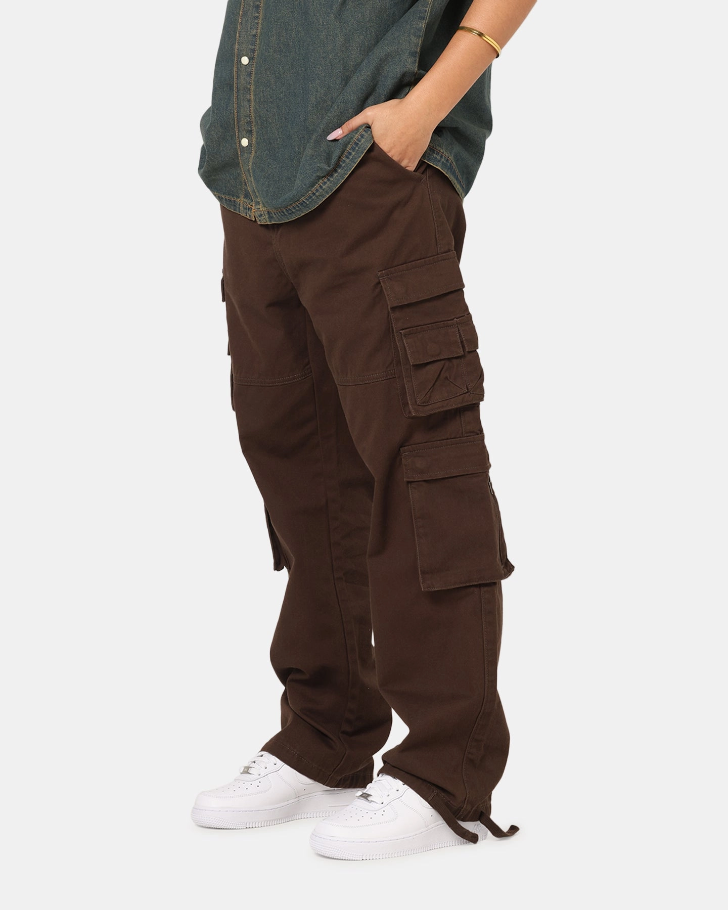 Saint Morta Modern Utility Cargo Pants Washed Brown Classy Fit Abrasion Resistant Fabric