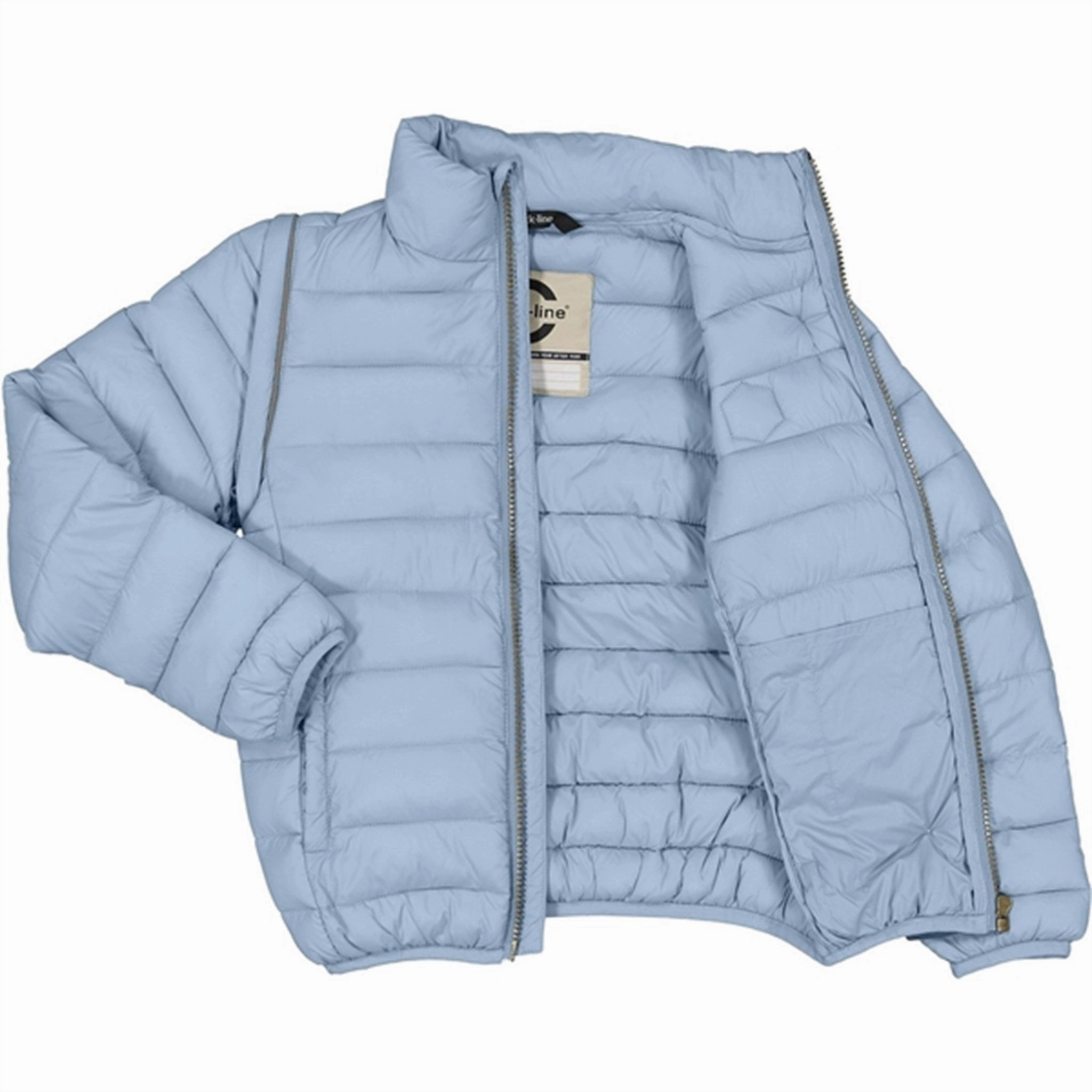 Mikk-Line Nylon Puffer 2 in 1 Jacket Faded Denim Durable Water Repellent
