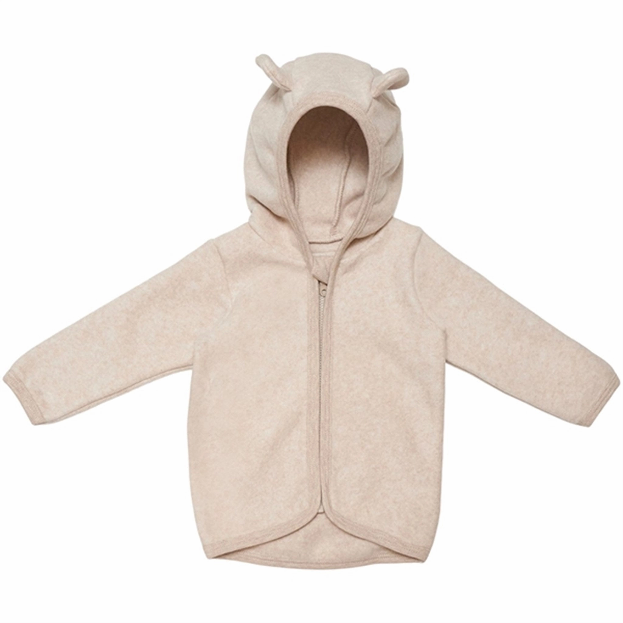 Huttelihut Jacket Ears Cotton Fleece Fluffy Camel High Collar Design Two Way Zipper