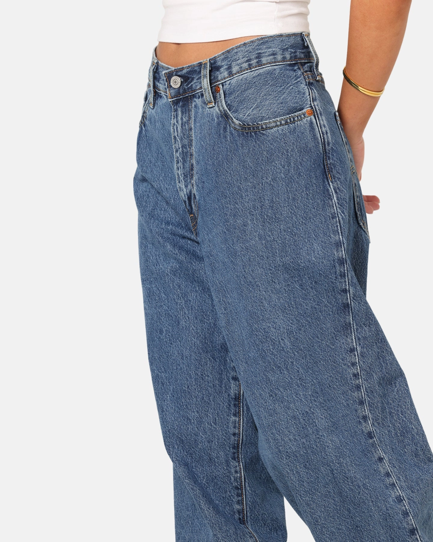 Easy Care Fabric Finish Quick Comfort Levi Strauss And Co 578? Baggy Jeans Blue