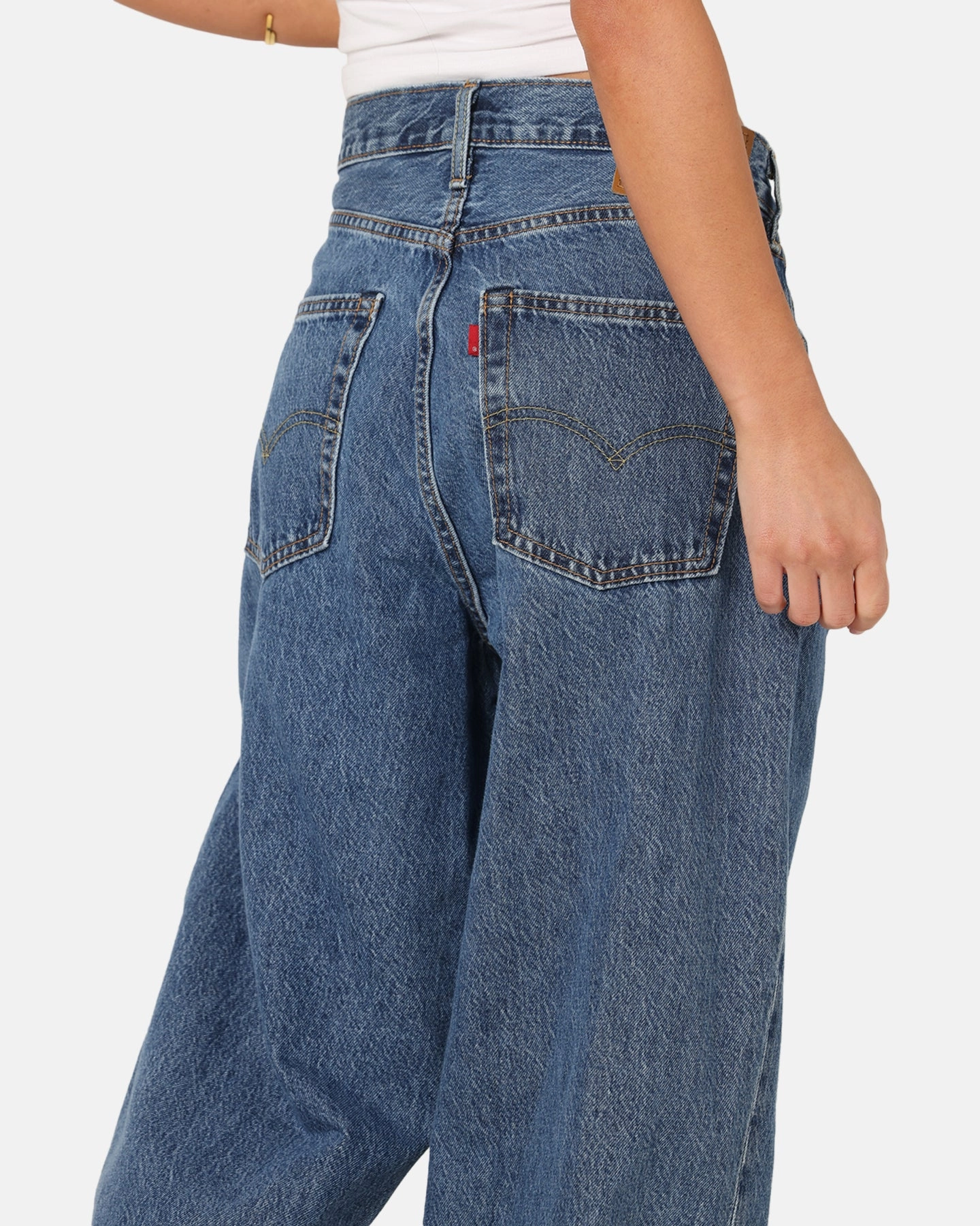 Mesh Lined Levi Strauss And Co 578? Baggy Jeans Blue