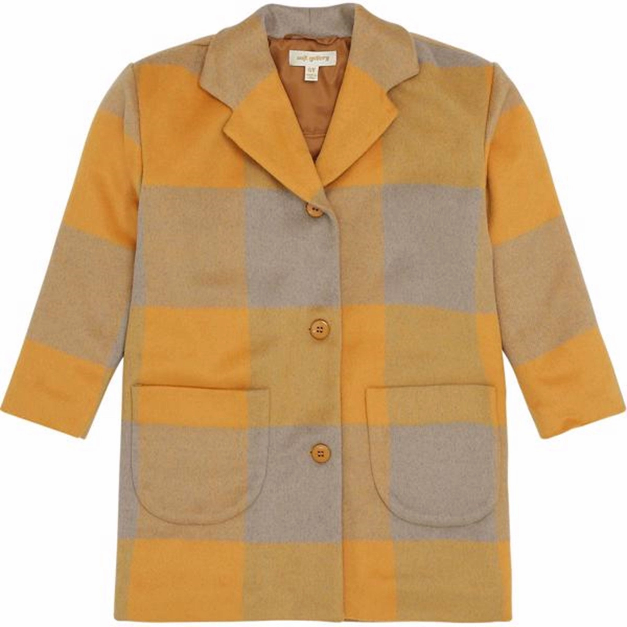 Seamless Shoulder Design Soft Gallery Golden Check Eveleen Jacket