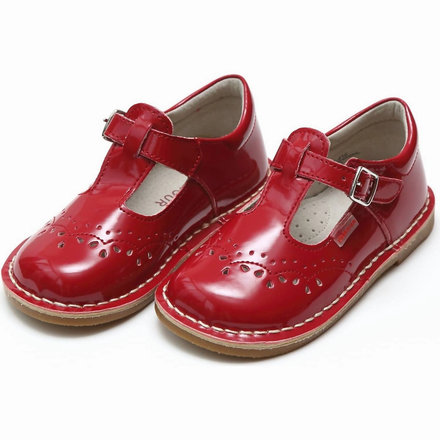 Run Errands Flexible Outsole Ruthie Mary Jane Shoes In Red