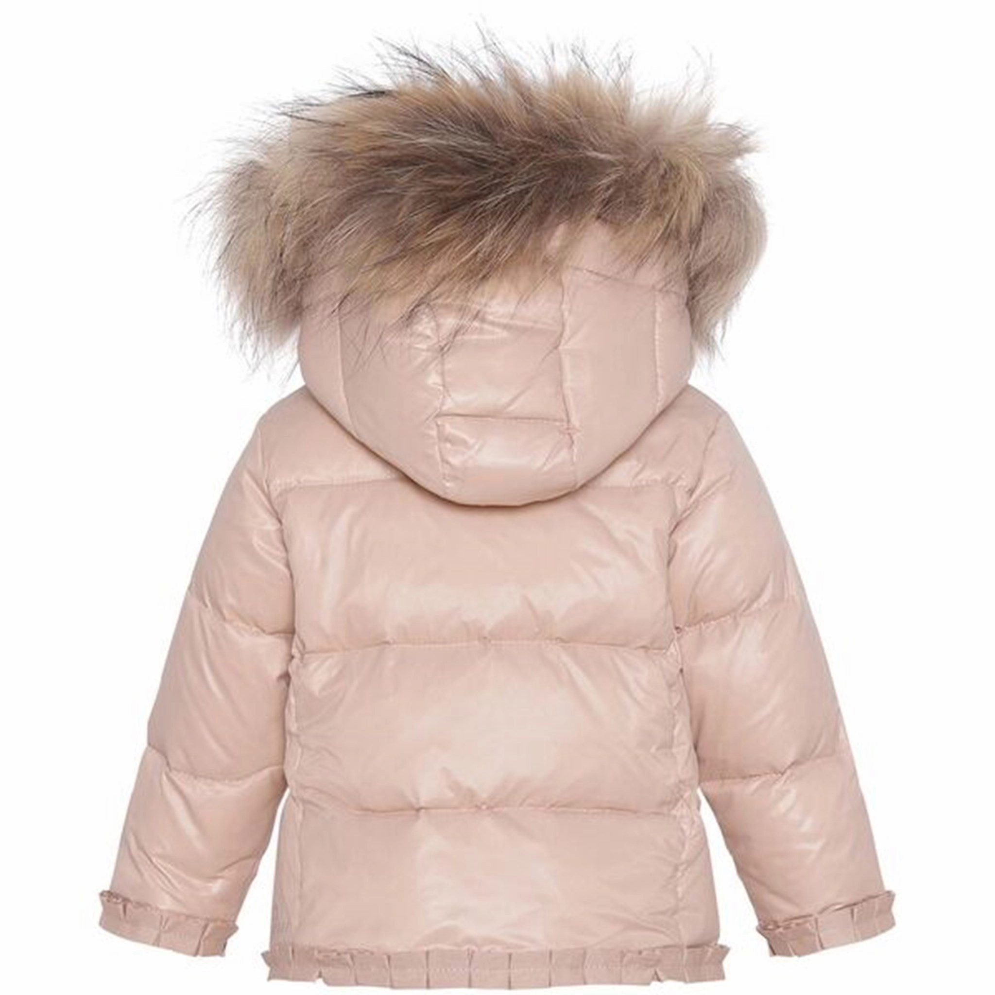 Modern Edge Ver de Terre Featherlight Baby Dunfrakke m. Pels Mahogany Rose