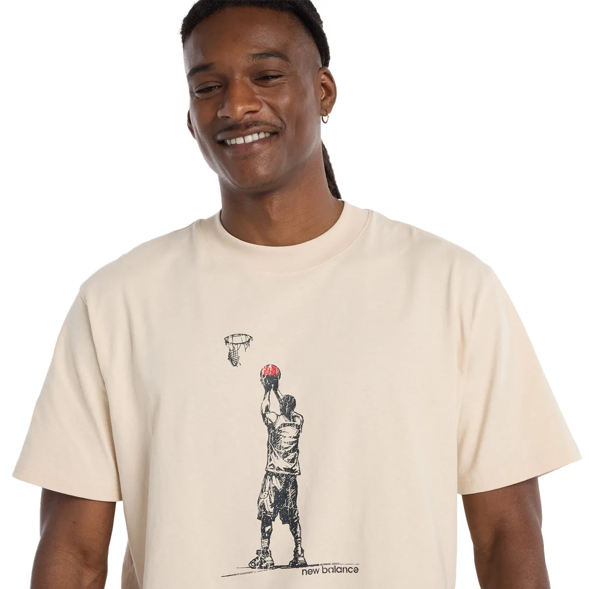Hoops Player Graphic Tee 'Bisque' Speed Focus