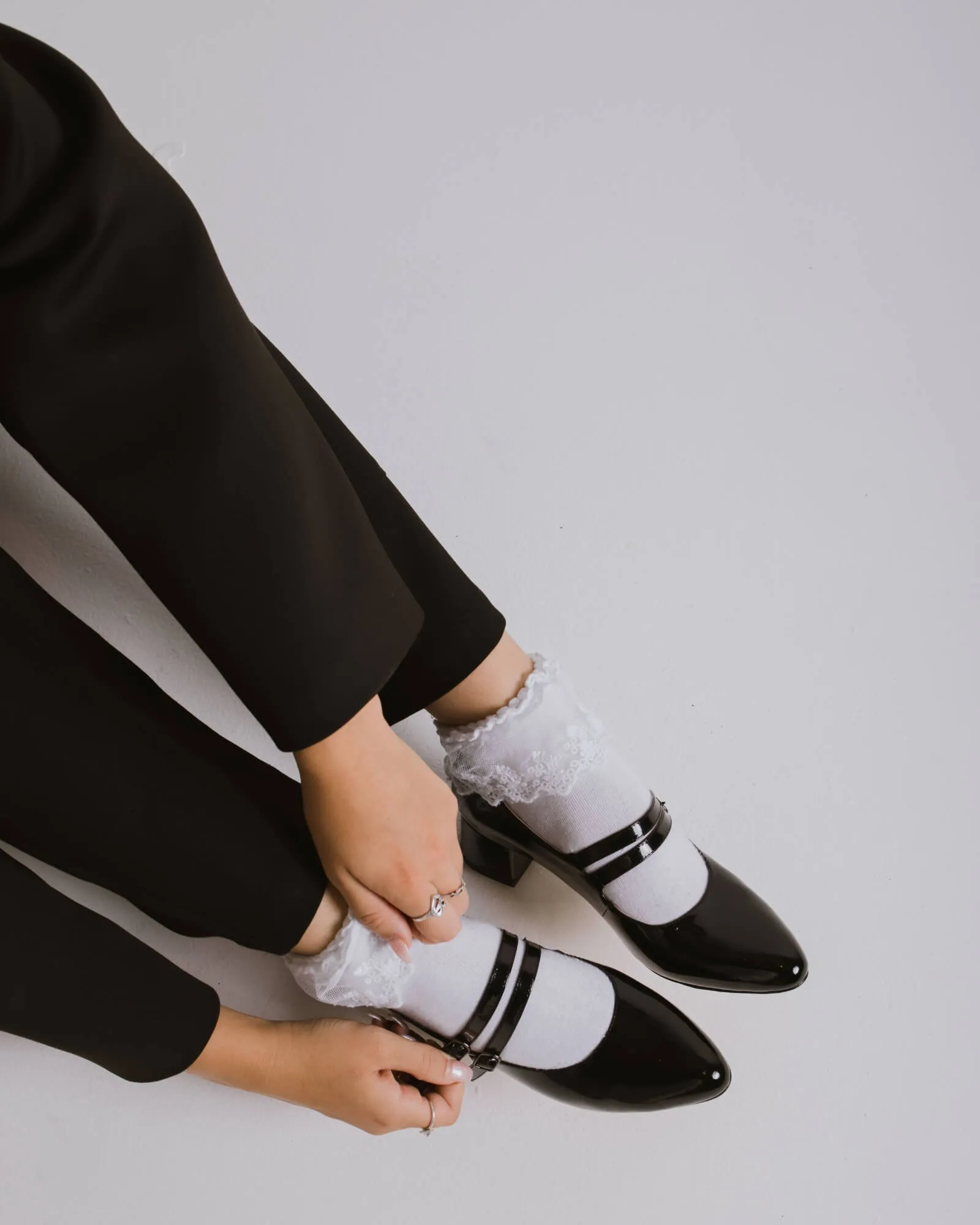 HOPE MARYJANE HEELS BLACK PATENT LEATHER