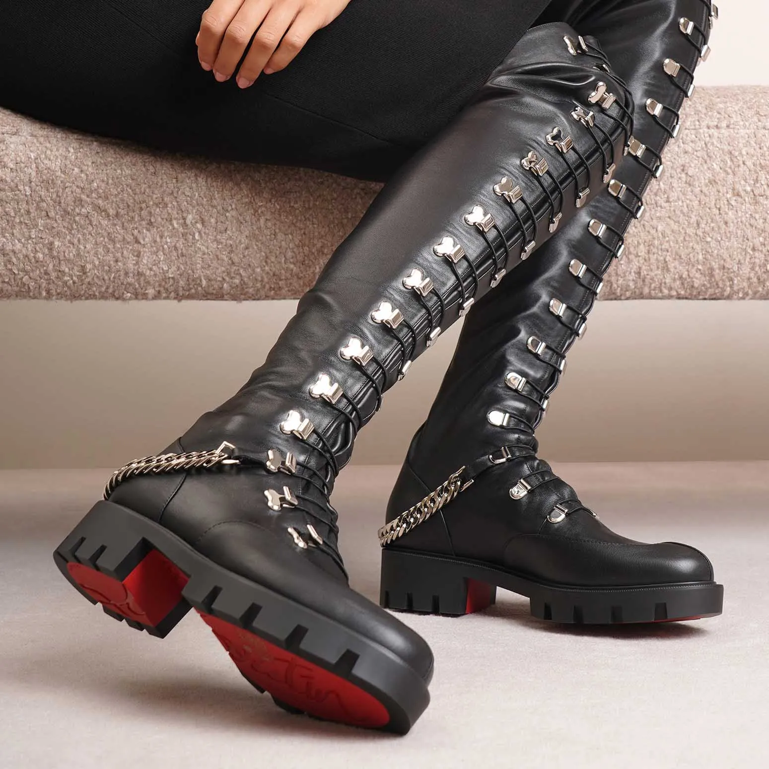 Horse Botta over knee leather boots