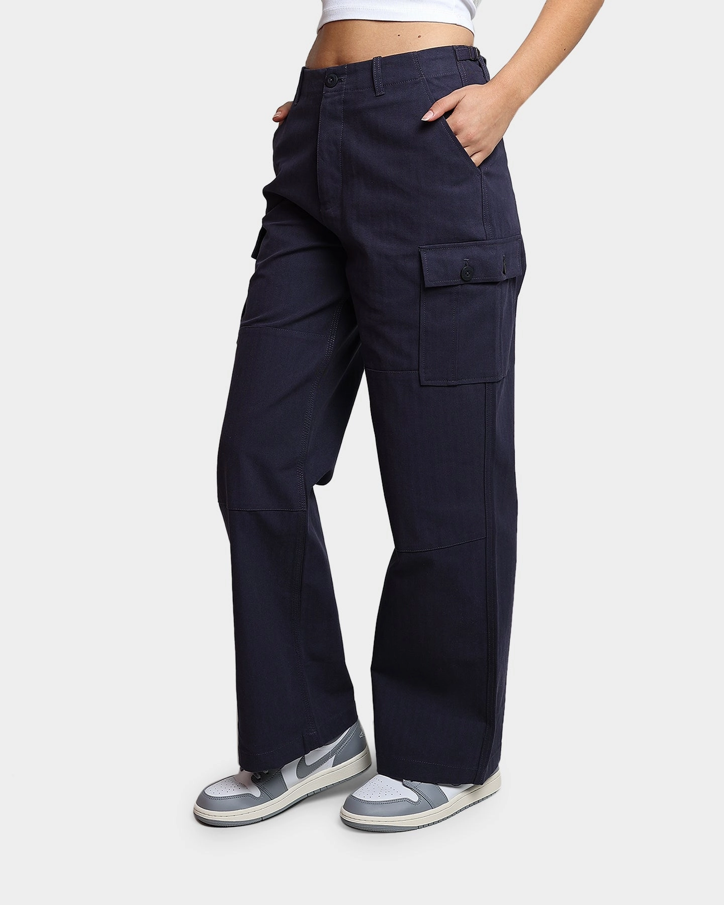 Cuffed hem HUF Women's Double Knee Cargo Pants Navy