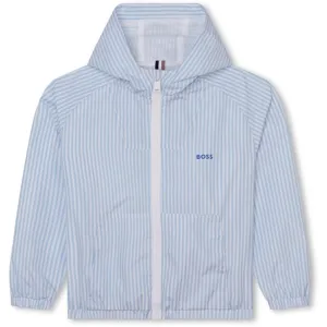 Quick drying material Taped Seams Hugo Boss Pale Blue Hooded Jacket