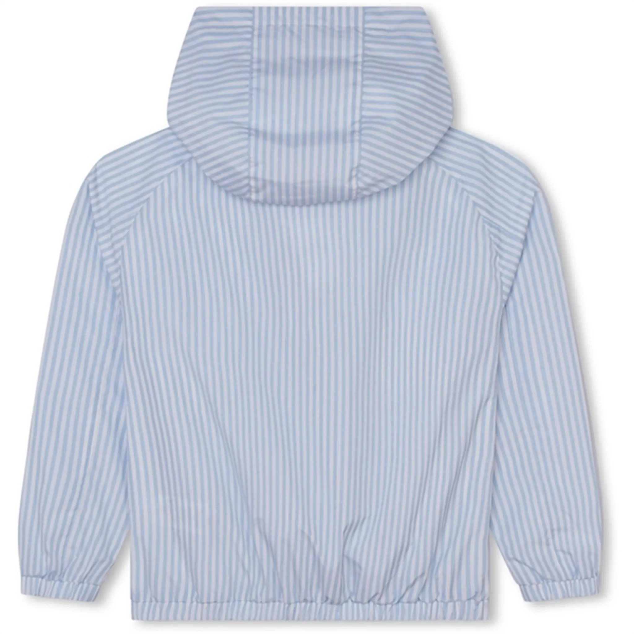 Pre Shrunk Cotton Blend Collapsible Packable Style Hugo Boss Pale Blue Hooded Jacket
