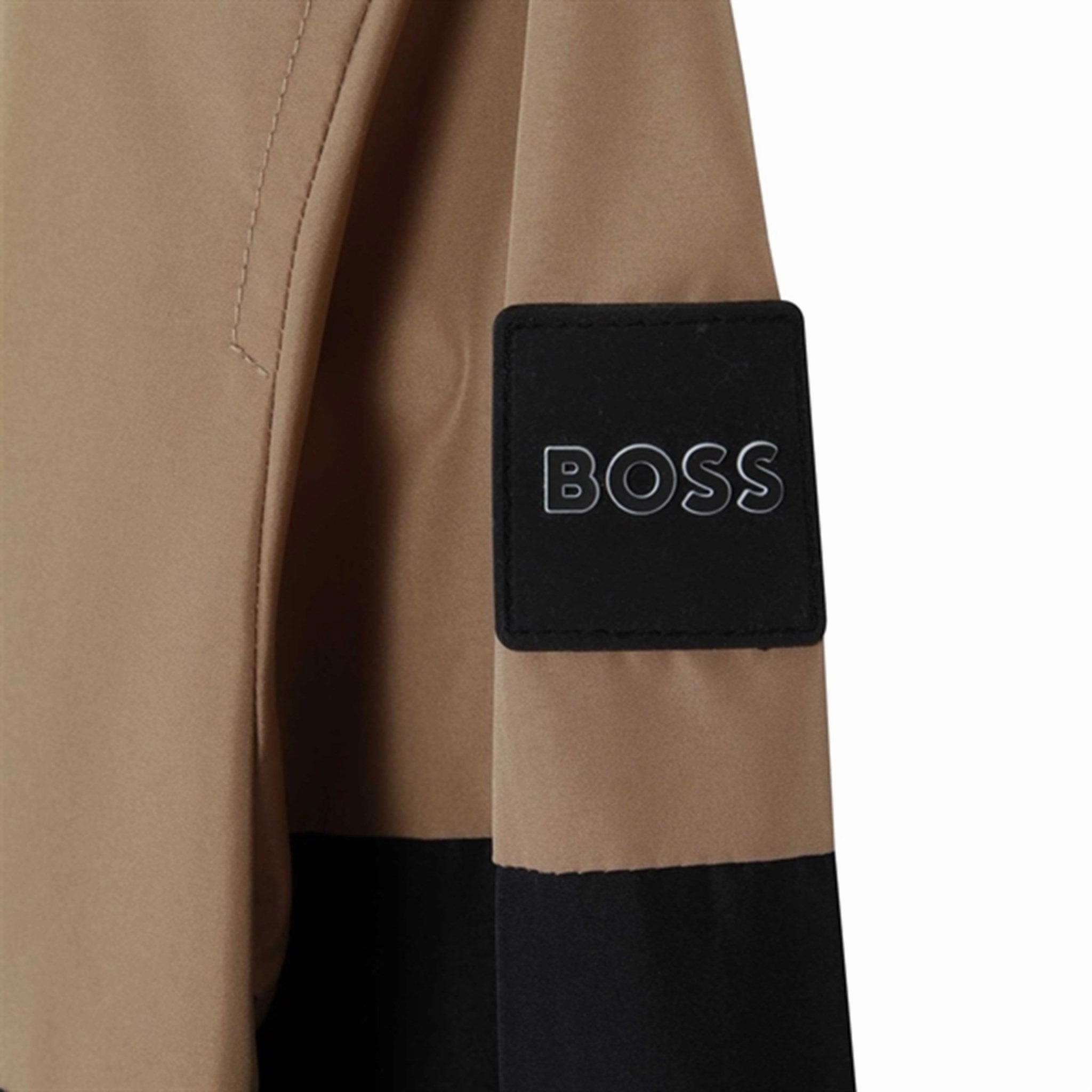 Hugo Boss Hooded Windbreaker Black Stretch Comfort Design Relaxed City Style