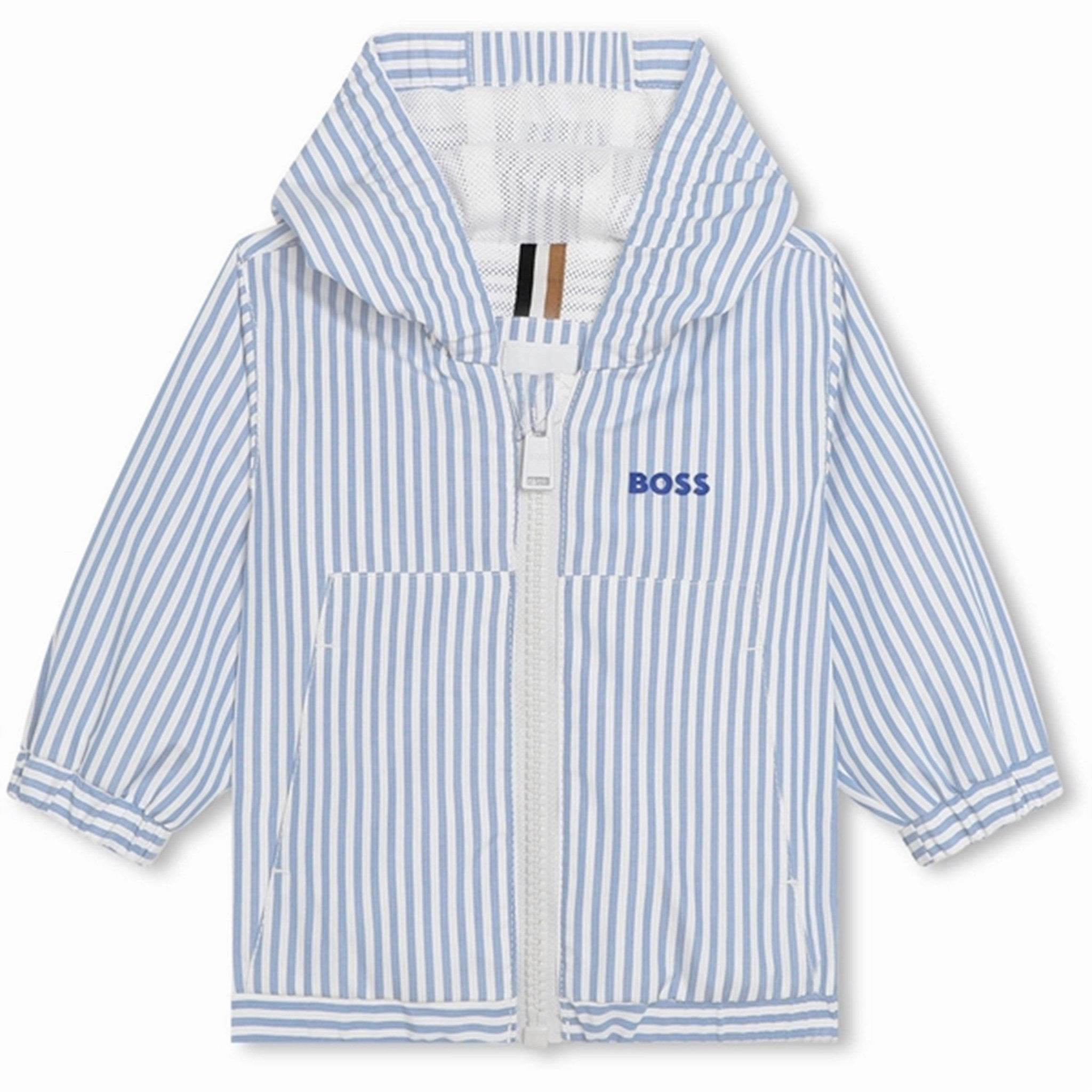 Detachable Lining Hugo Boss Pale Blue Hooded Windbreaker